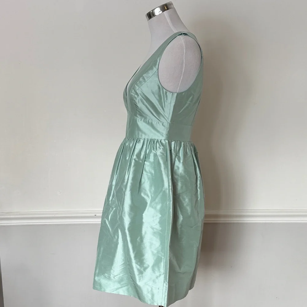 J. Crew Hope Dress Silk Dupioni Aqua 4 NWT Sleeveless Wedding Party $228 - Picture 3 of 8